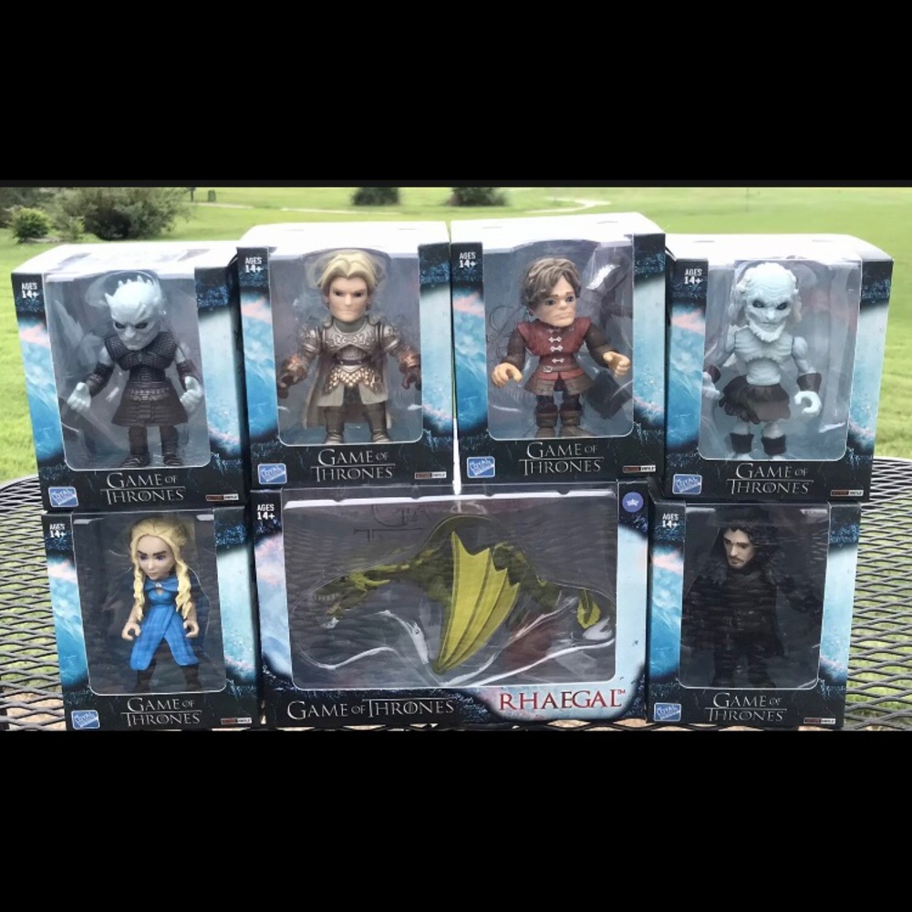 Game of Thrones 7 character set including Rhaegal The Dragon. New in box…